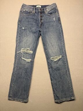 Pistola Distressed Button-Fly Jeans Women 27 Light Blue